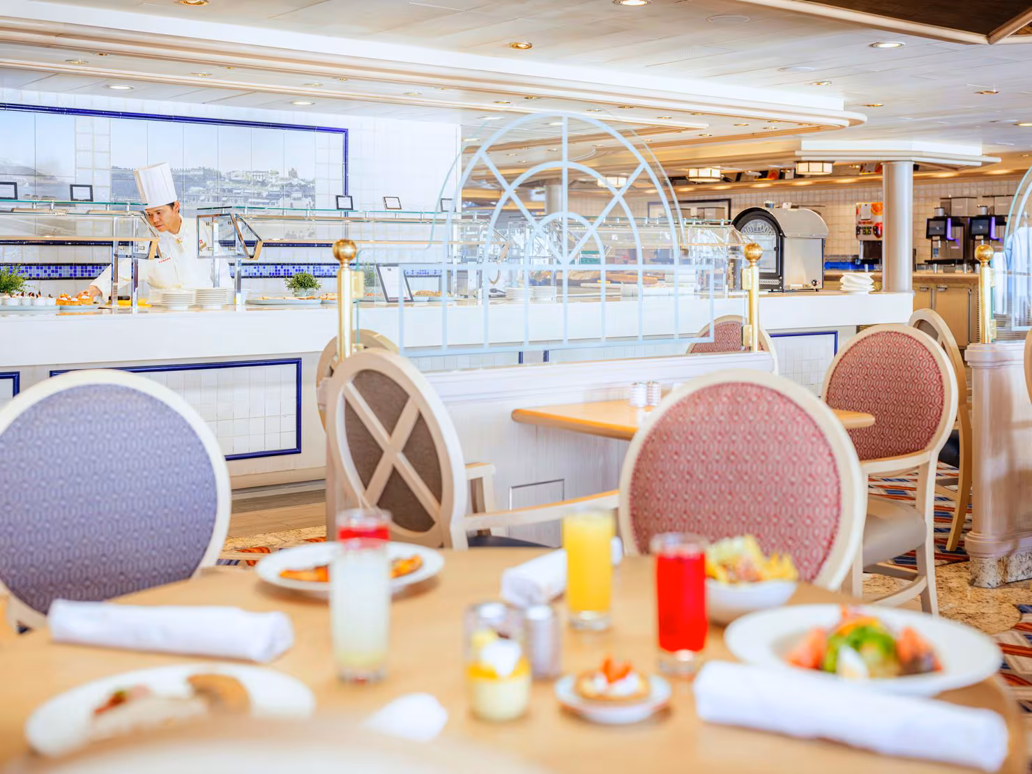 The Lido buffet on Queen Victoria